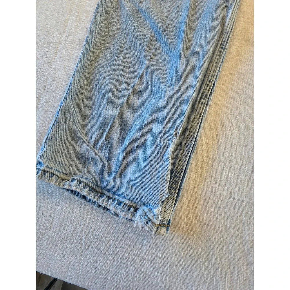 Abercrombie & Fitch The 90s Straight Ultra High Rise Lt Wash Jeans 33 16R Y2k - Picture 4 of 13